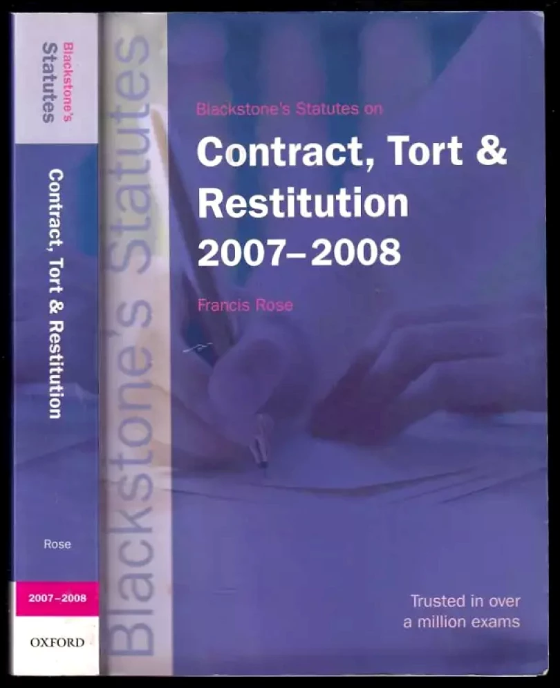 Levně Blackstone's Statutes on Contract, Tort and Restitution 2007-2008 (Francis Rose, 2007)