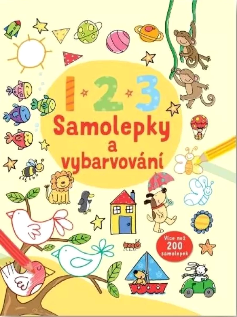 Levně 1, 2, 3 - samolepky a vybarvování (, 2023)