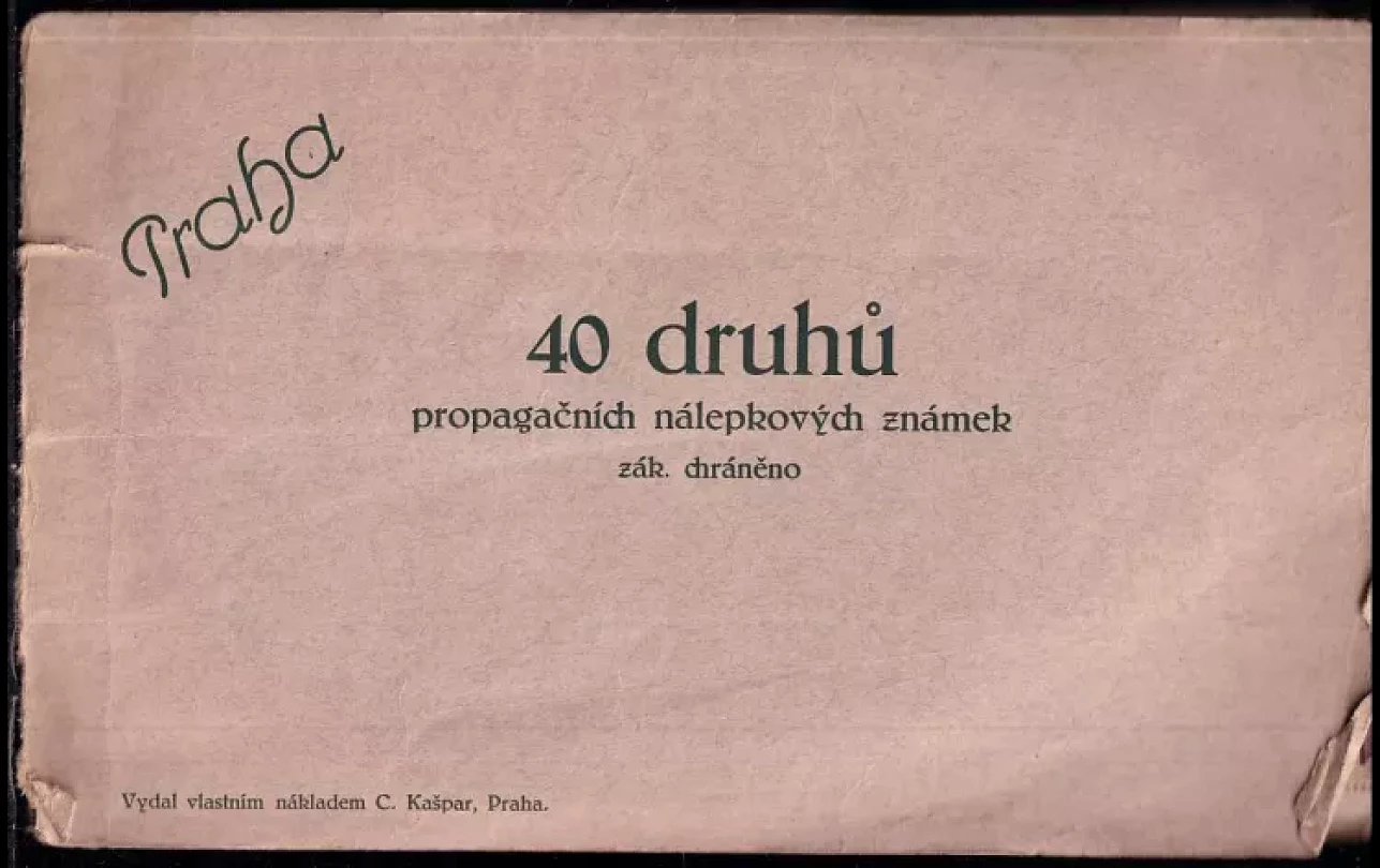 40 druhů propagačních nálepkových známek Praha (, )