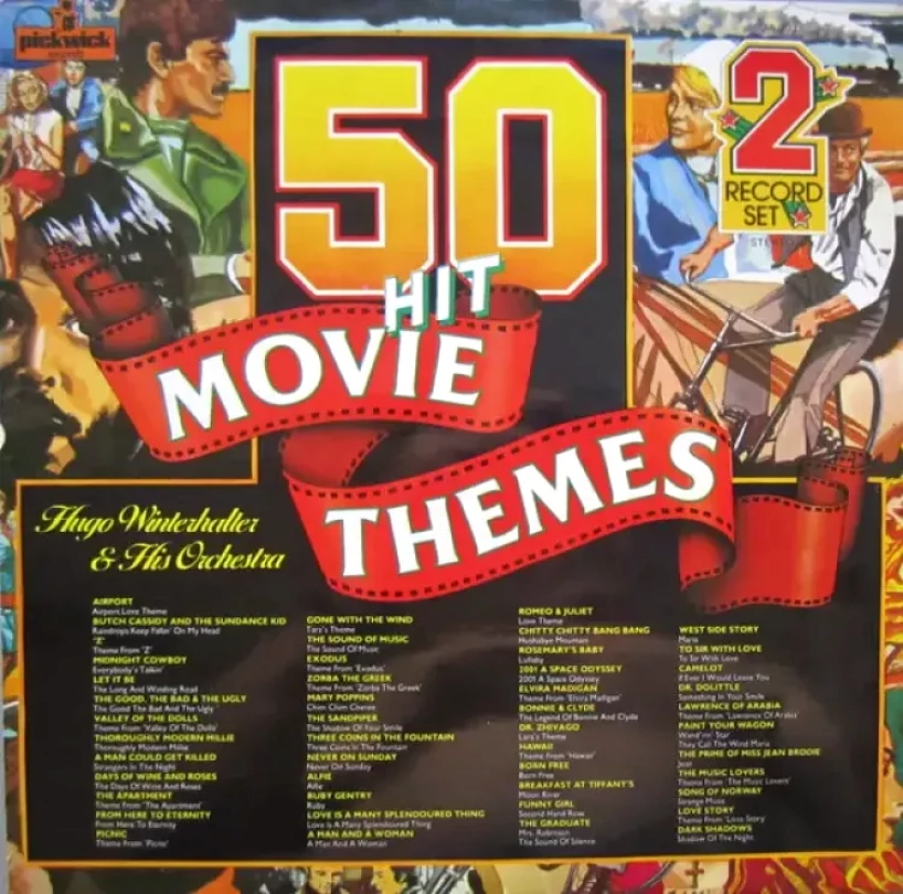 Levně 50 Hit Movie Themes (2xLP) (Hugo Winterhalter Orchestra, 1977)