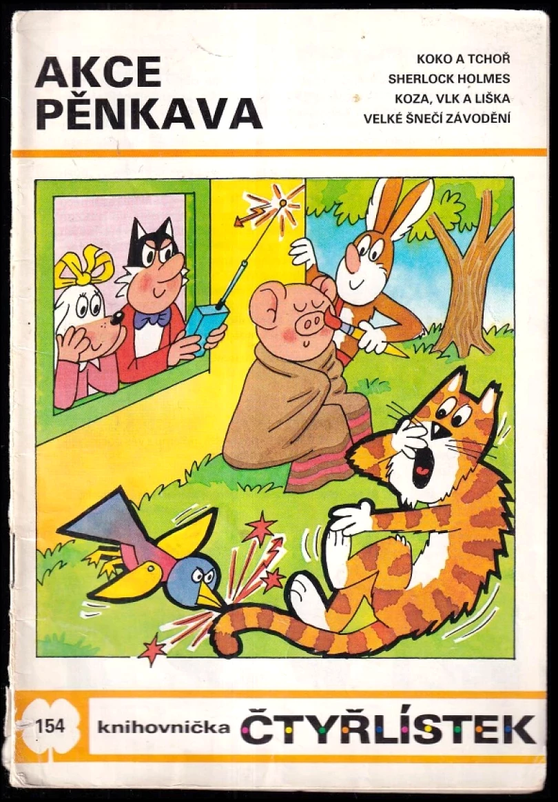Akce pěnkava - Čtyřlístek 154 (Ljuba Štíplová, 1988)