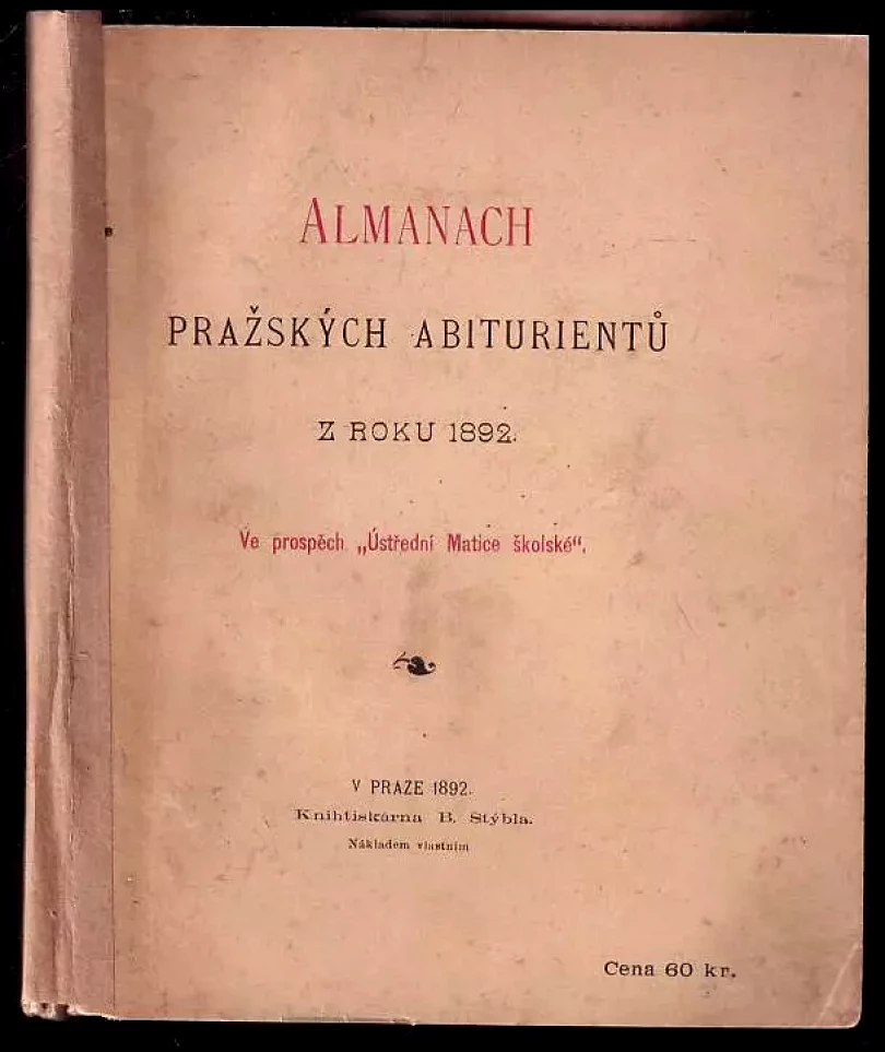 Levně Almanach pražských abiturientů z roku 1892 (, 1892)