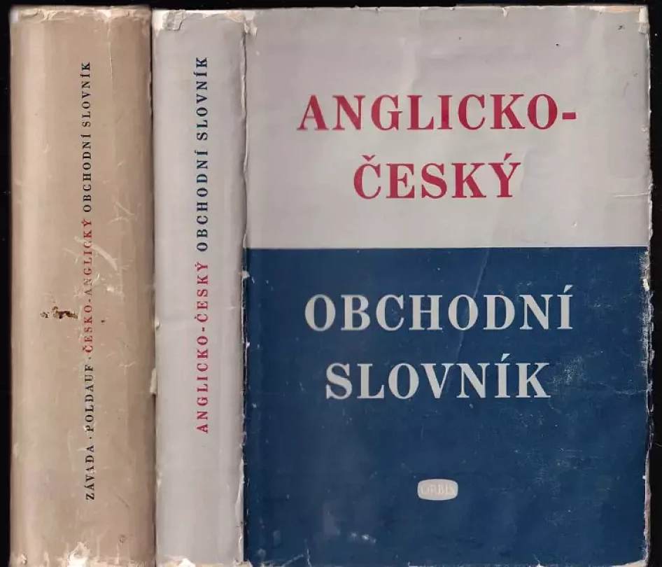 Anglicko-český obchodní slovník + Česko-anglický obchodní slovník (Dušan Závada, 1955)