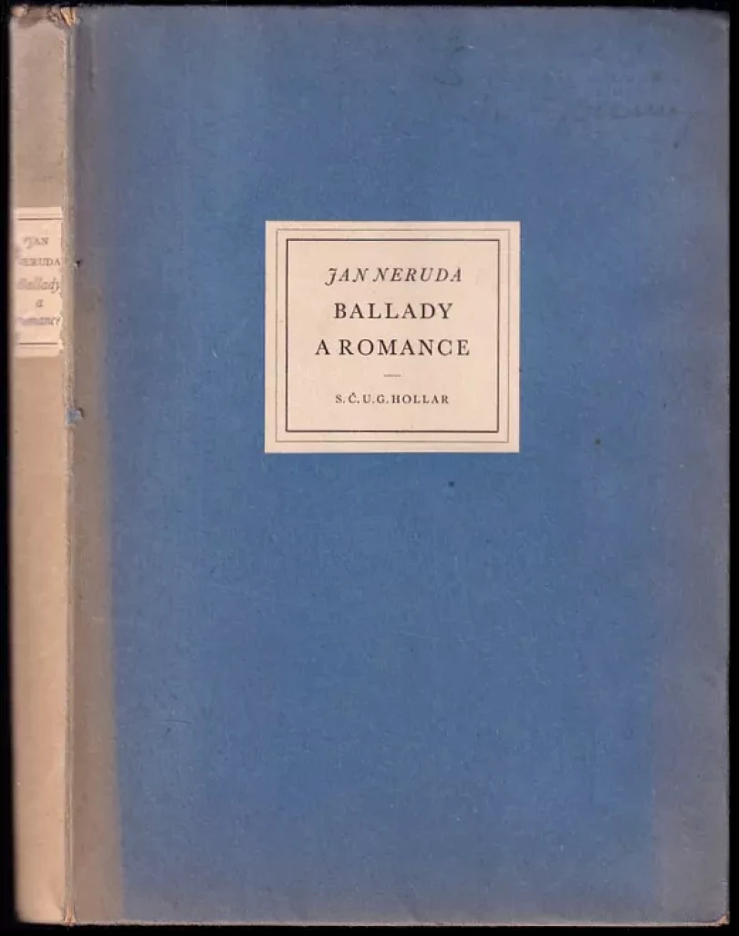 Levně Ballady a romance od Jana Nerudy 11 DŘEVORYTŮ + DEDIKACE / PODPIS FRANTIŠEK KRČMA (Jan Neruda, 1925)