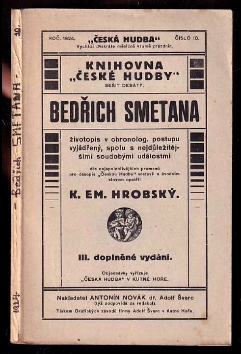 Levně Bedřich Smetana (Karel Emanuel Hrobský, 1924)