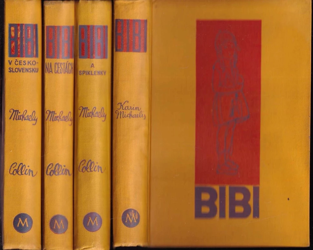 Levně KOMPLET Karin Michaëlis 4X Bibi v Československu + Bibi na cestách + Bibi a spiklenky + Bibi (Karin Michaëlis, 1929)