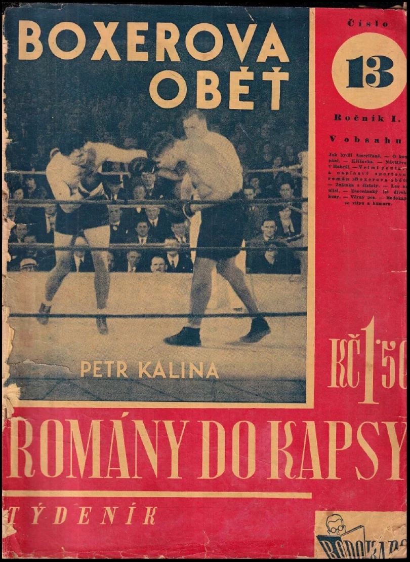 Boxerova oběť, Romány do kapsy 13, I. ročník (Petr Kalina, 1939)