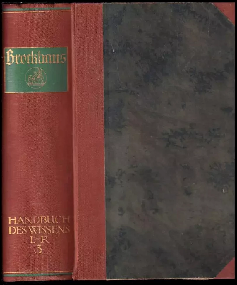 Brockhaus - Handbuch des Wissens in Vier Bänden - svazek 3 - Dritter Band L-R (, 1929)