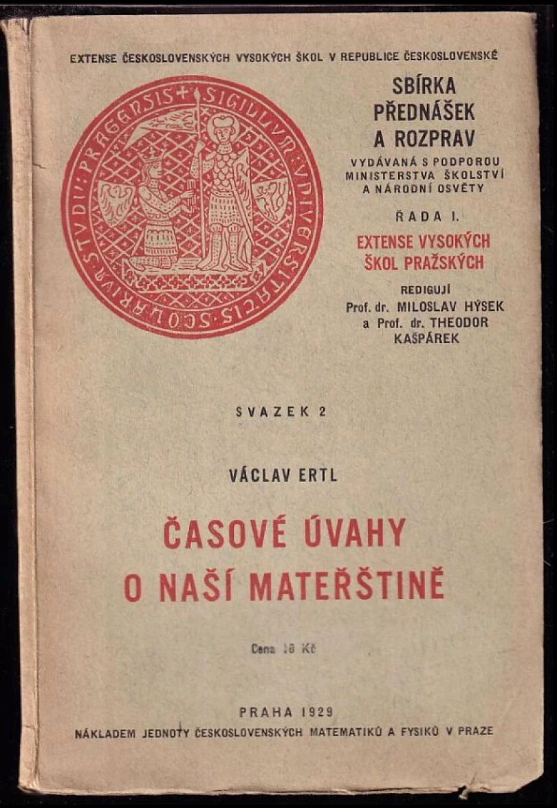 Levně Časové úvahy o naší mateřštině (, 1929)