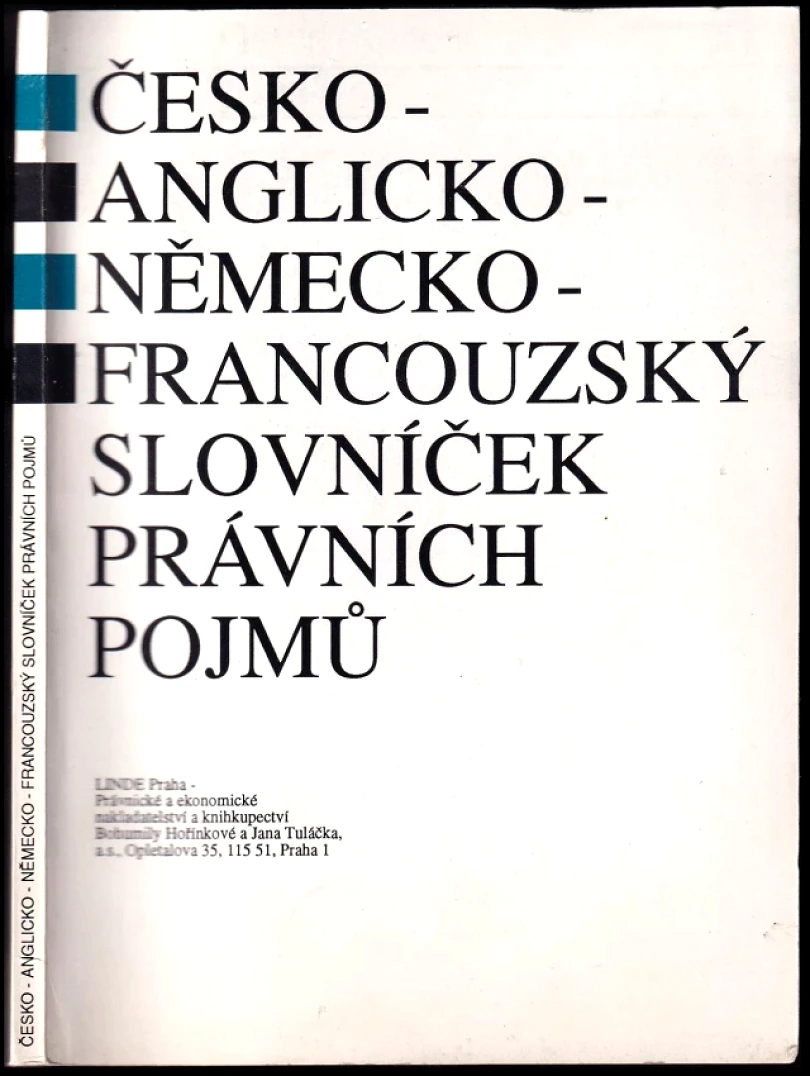 Česko-anglicko-německo-francouzský slovníček právních pojmů (, 1993)