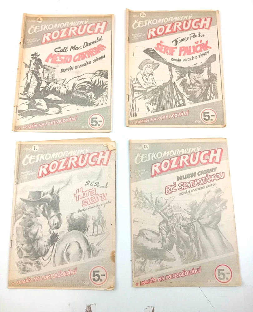 Levně Českomoravský rozruch, ČÍSLA 0, 1, 3 a 4 - Bič severozápadu, Hora sváru, Šerif Paličák a Město Carabina (W Crosny, 1990)