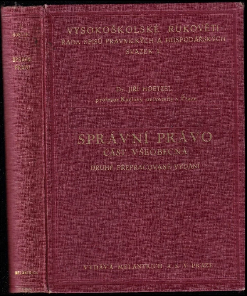Levně Československé správní právo (Jiří Hoetzel, 1937)