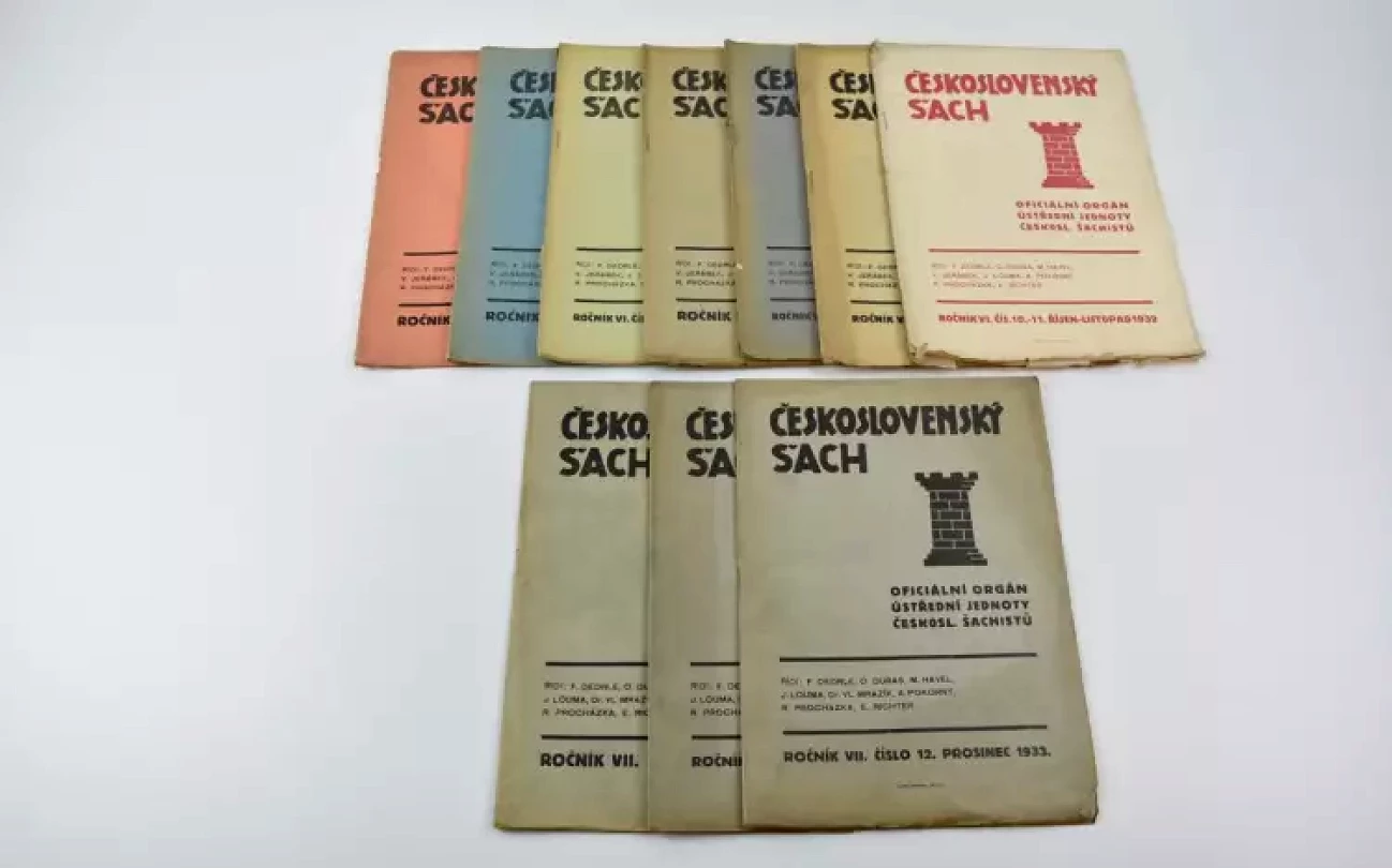 Československý šach roč. VI (11 čísel) + roč. VII. (3 čísla) 1932/1933 (, )