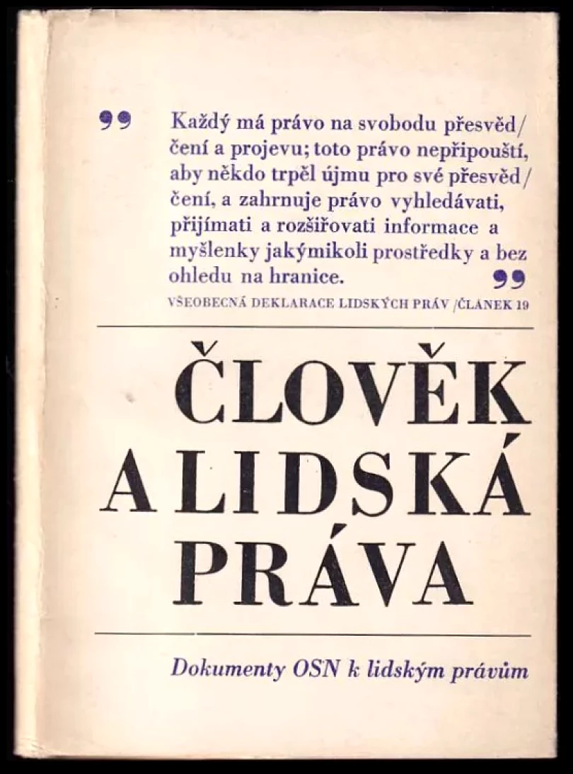 Levně Člověk a lidská práva (, 1969)