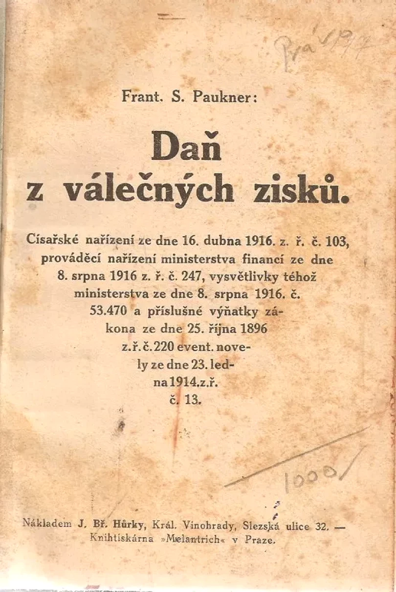 Daň z válečných zisků (, 1917)