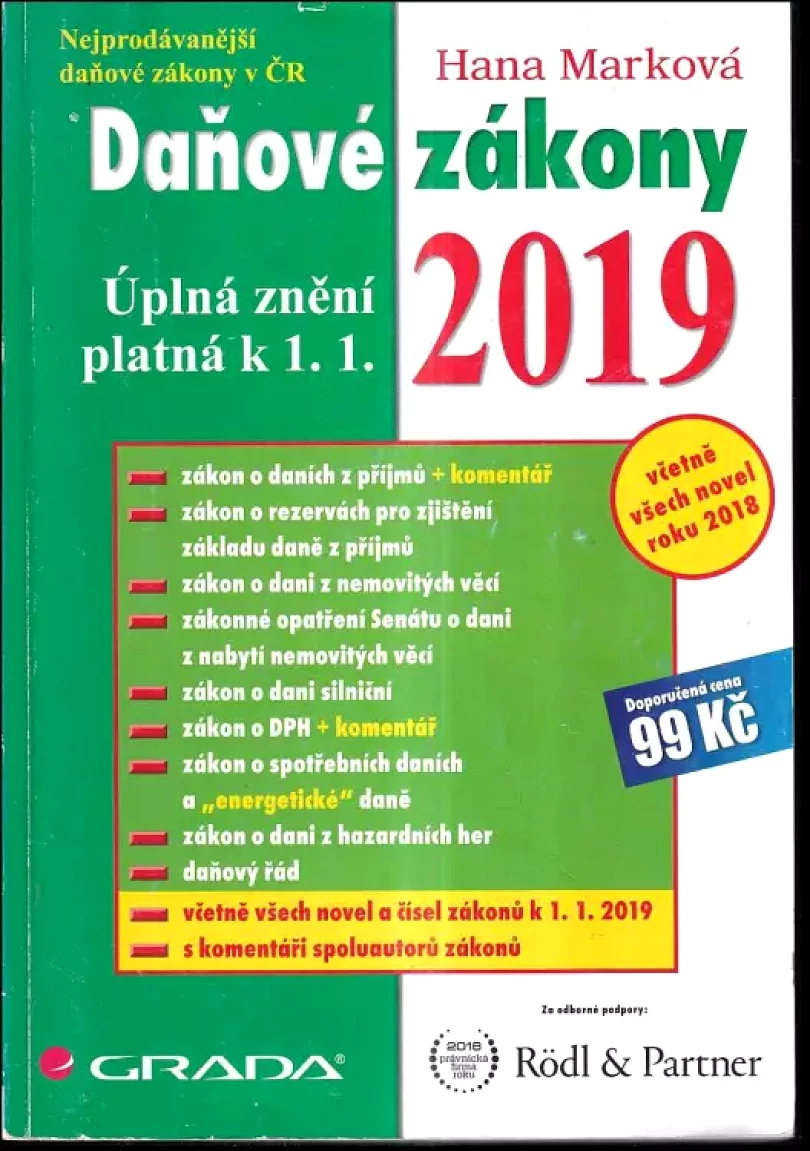 Levně Daňové zákony 2019 : úplná znění platná k 1.1.2019 (, 2019)