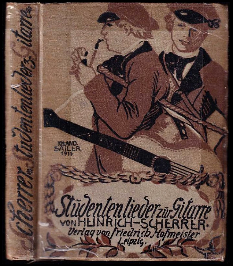 Levně Deutsche Studentenlieder. Mit einer volkstümlichen Gitarrenbegleitung aus dem Stehgreif zu spielen (Heinrich Scherrer, 1916)
