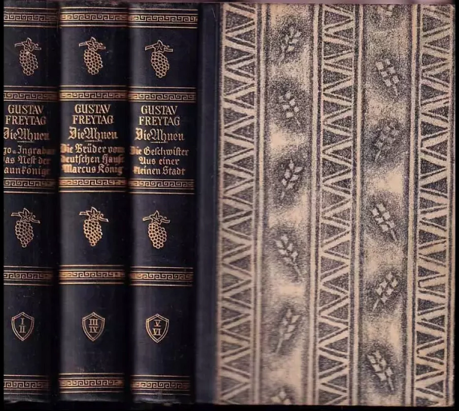 Die Ahnen díly 1-6 ve třech svazcích (Gustav Freytag, )