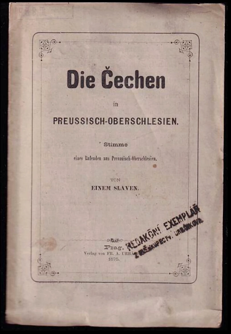 Die Čechen in Preussisch-Oberschlesien (, 1875)