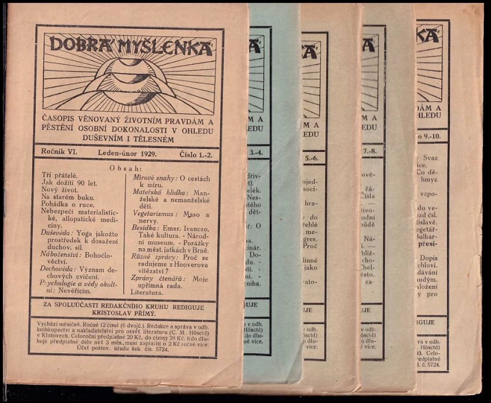 Dobrá myšlenka ROČNÍK VI CHYBÍ DVOJČÍSLO 11-12 (, 1929)