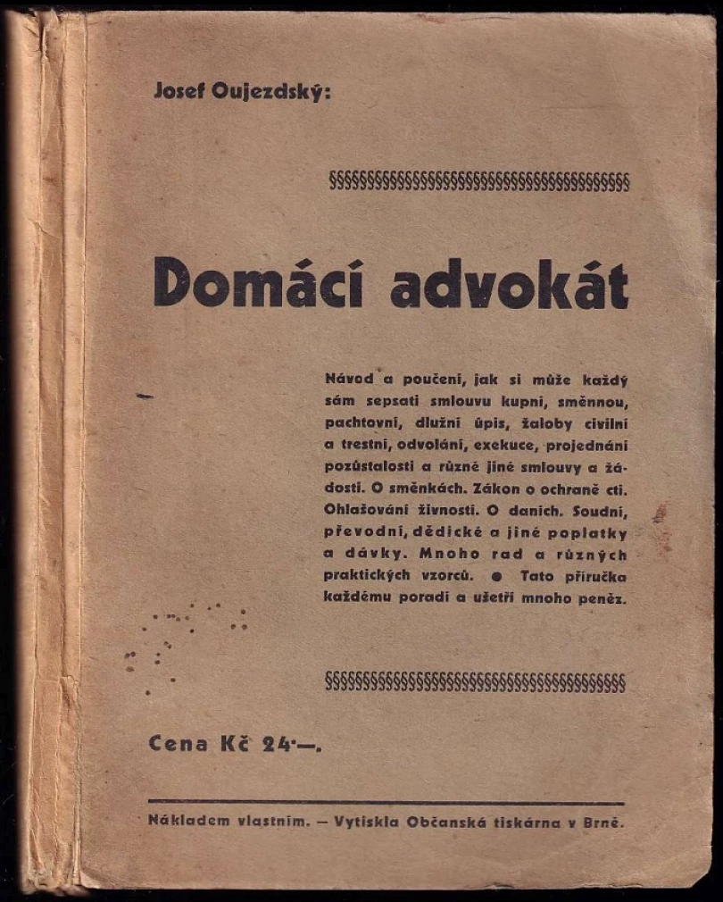 Domácí advokát (Josef Oujezdský, 1935)