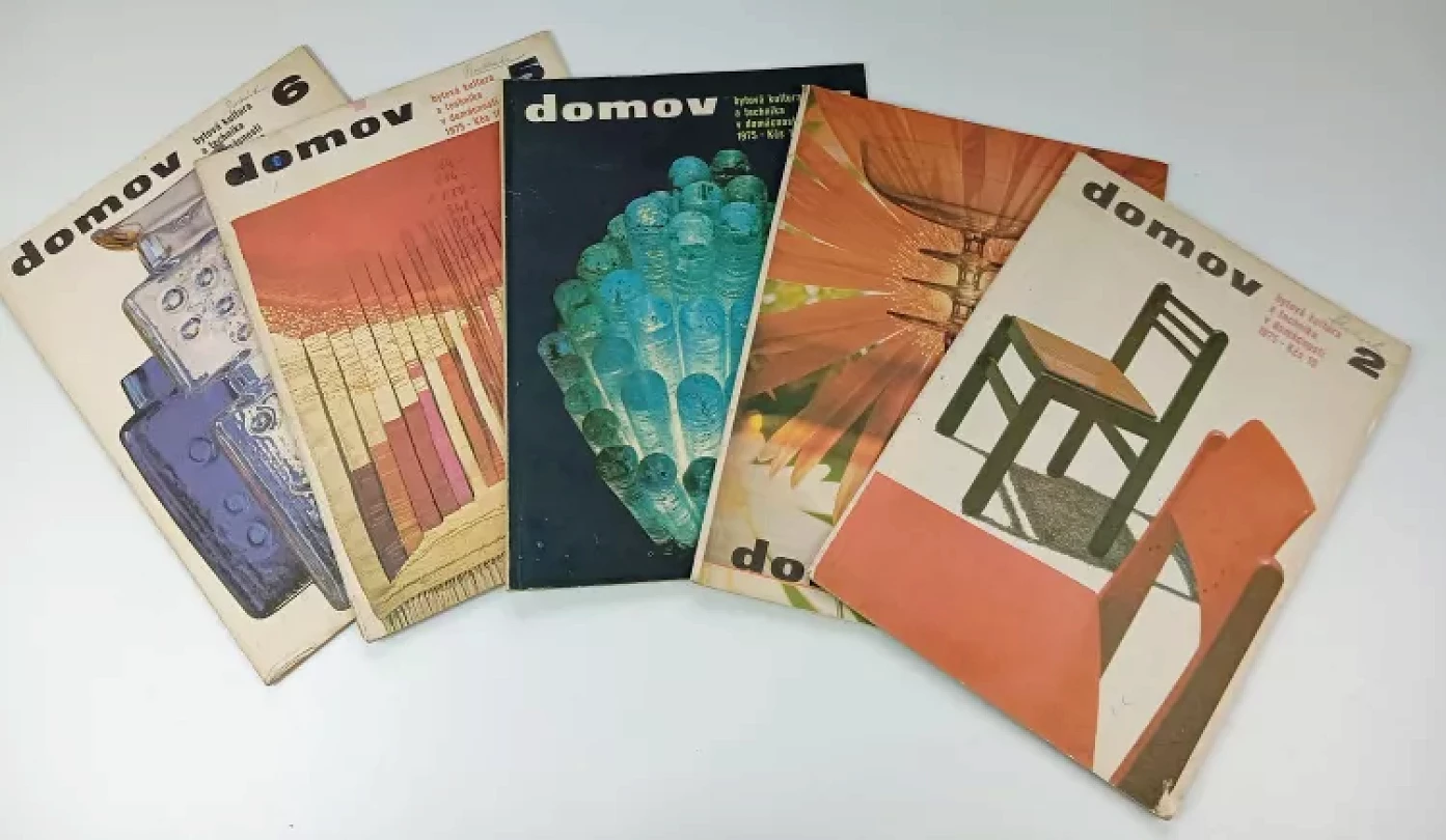 Domov 75 - bytová kultura a technika v domácnosti - čísla 2 - 6 - chybí číslo 1 (Ivan Horký, 1975)