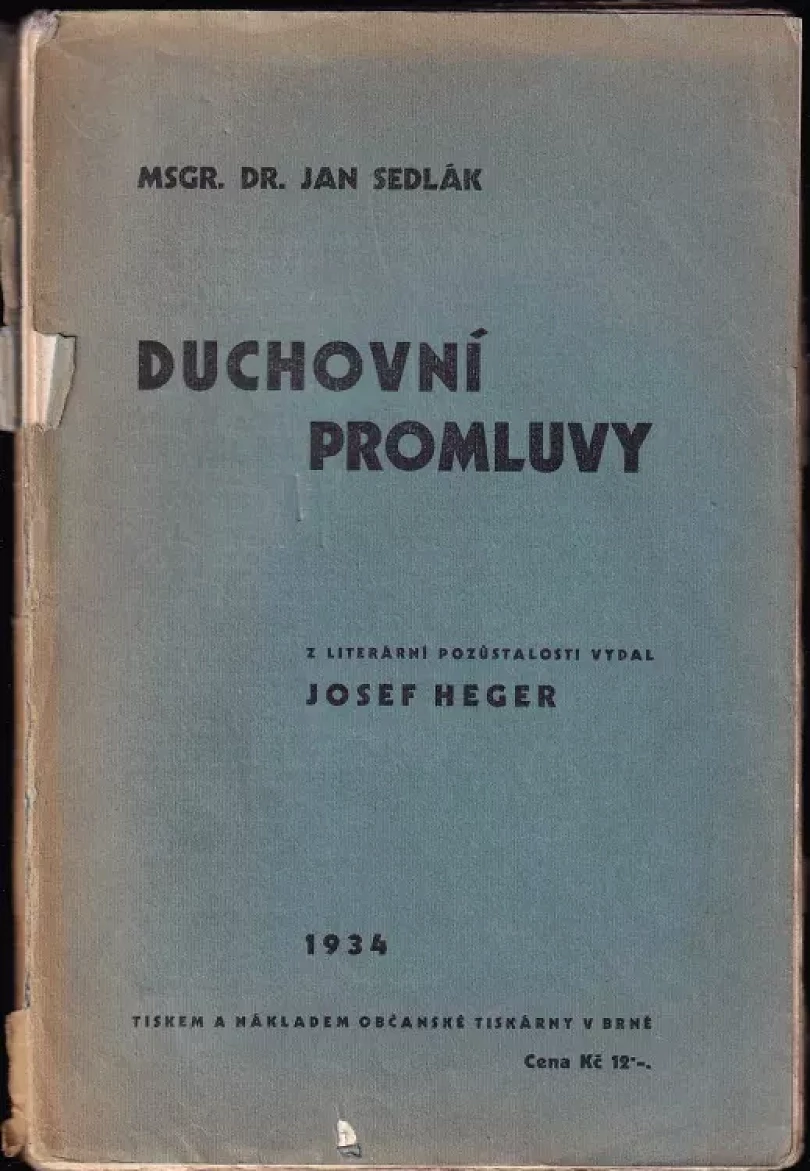 Levně Duchovní promluvy (Jan Sedlák, 1934)