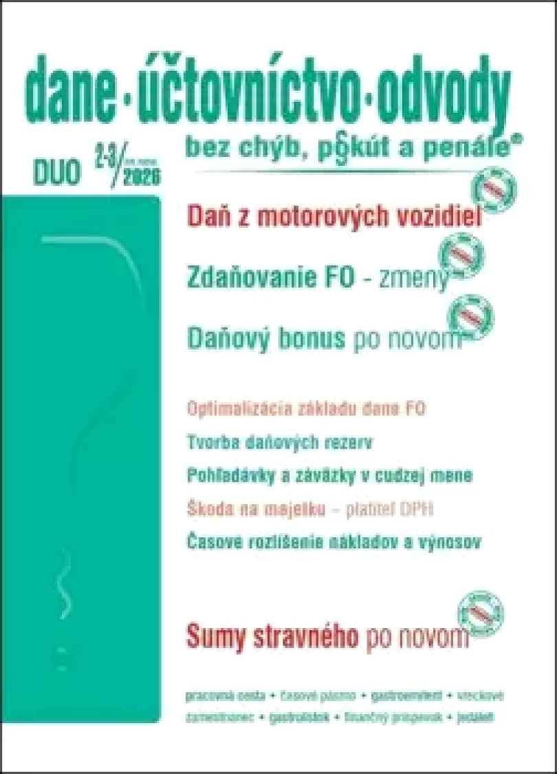 DUO Dane, účtovníctvo, odvody bez chýb, pokút a penále (, 2025)