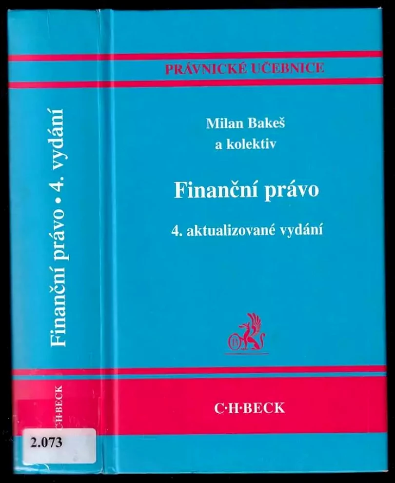 Finanční právo (Milan Bakeš, 2000)