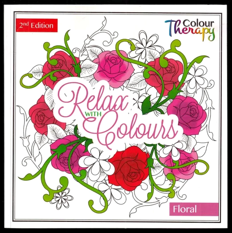 Floral - Relax with Colours - Unique Colour Therapy - 30 pages 60 Design (, )