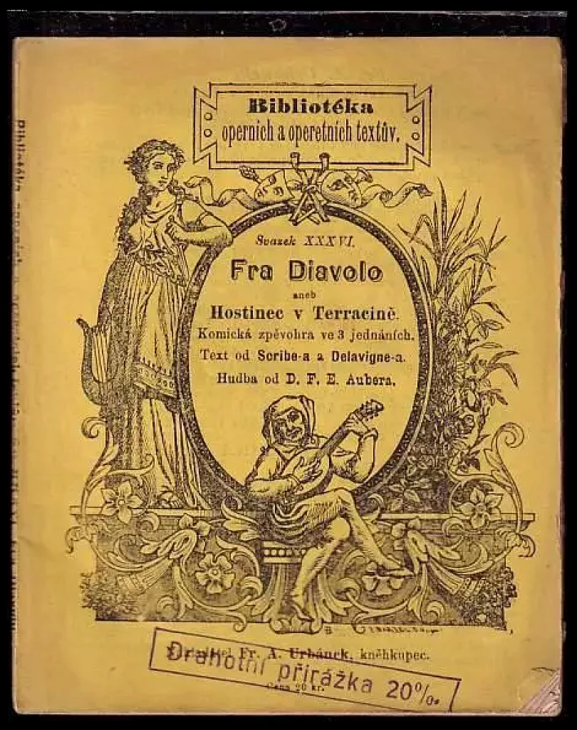 Levně Fra Diavolo, aneb, Hostinec v Terracině : komická zpěvohra ve třech jednáních (Daniel François Esprit Auber, 1874)