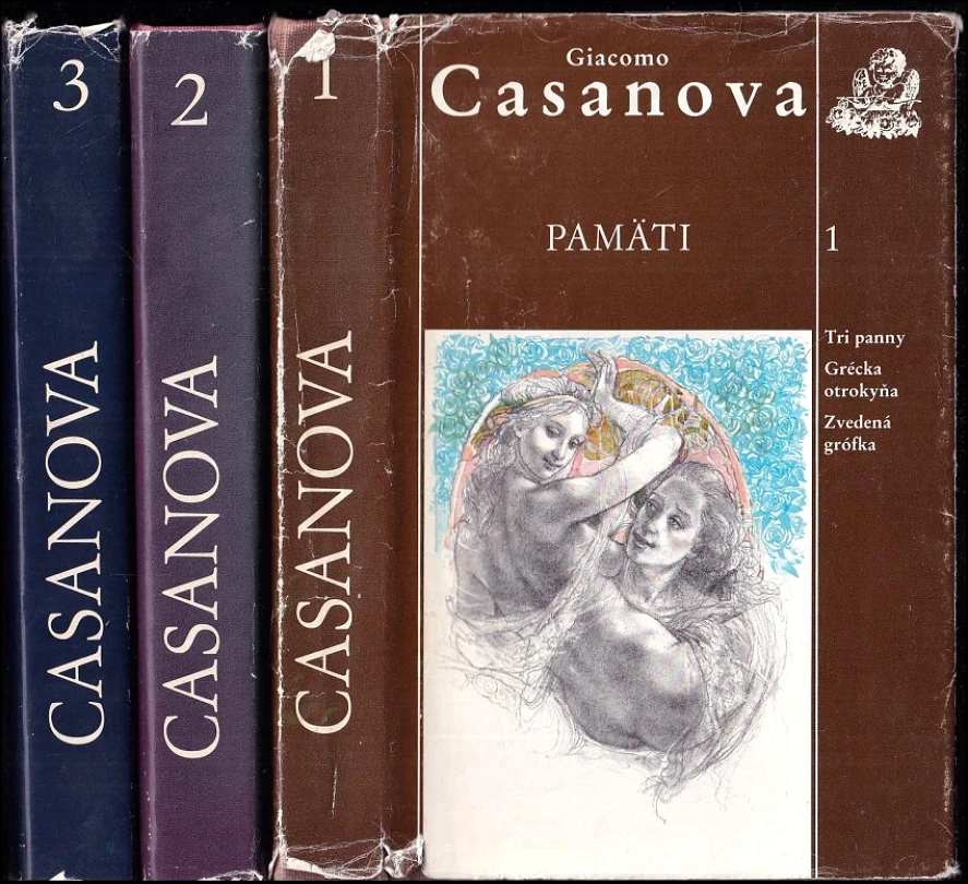 Levně Giacomo Casanova, Pamäti 1 - 3 (Giacomo Casanova, 1989)