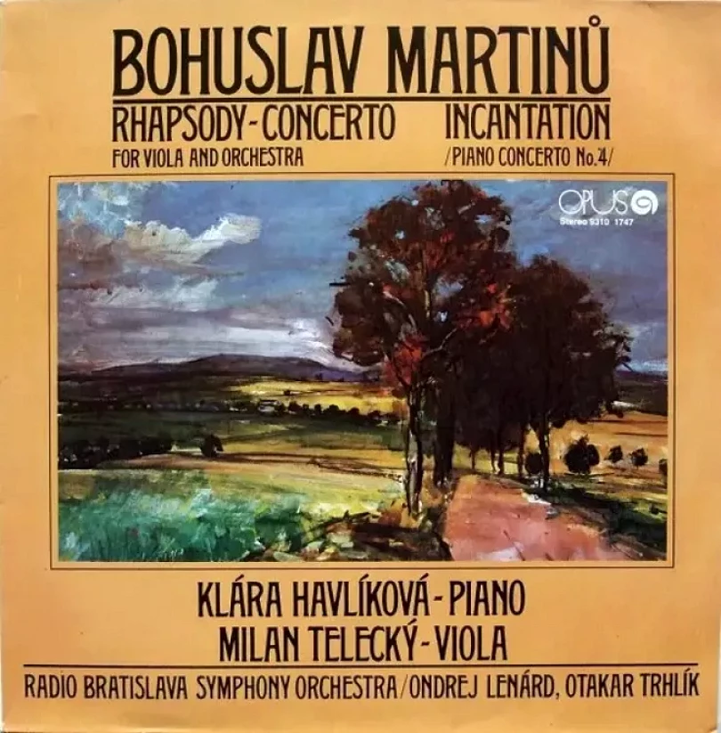 Levně Rhapsody-Concerto For Viola And Orchestra / Incantation (Piano Concerto No. 4) (Bohuslav Martinů, 1988)