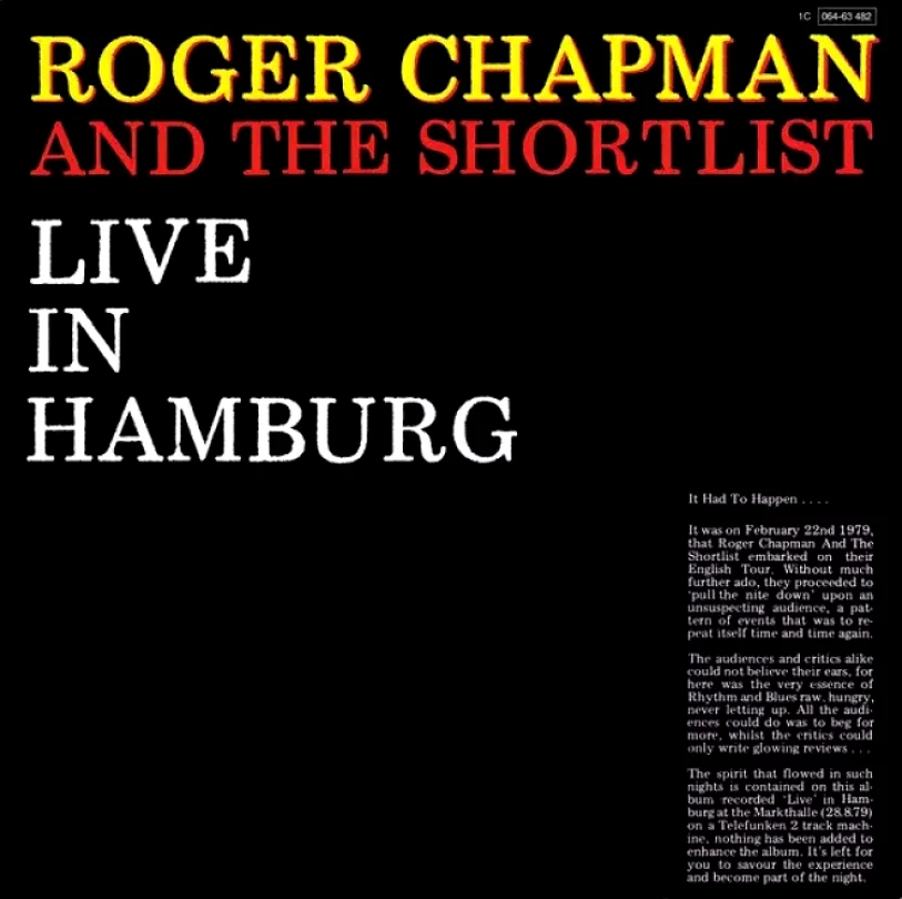 Levně Live In Hamburg (Roger Chapman, 1979)
