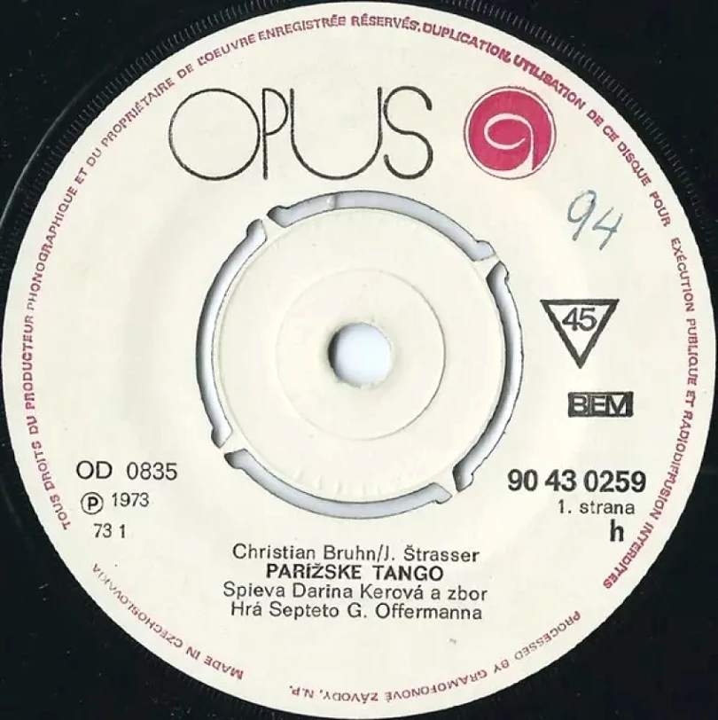 Levně Parížské Tango / Muži (Orchester Gustáva Offermanna, 1973)