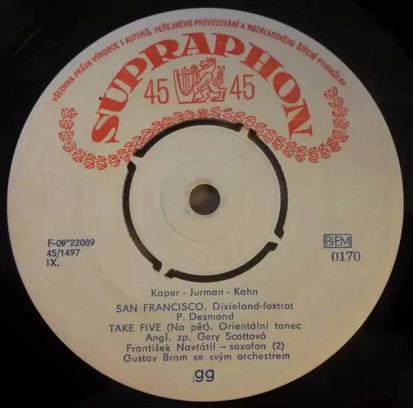 Levně San Francisco (Gustav Brom Orchestra, 1962)