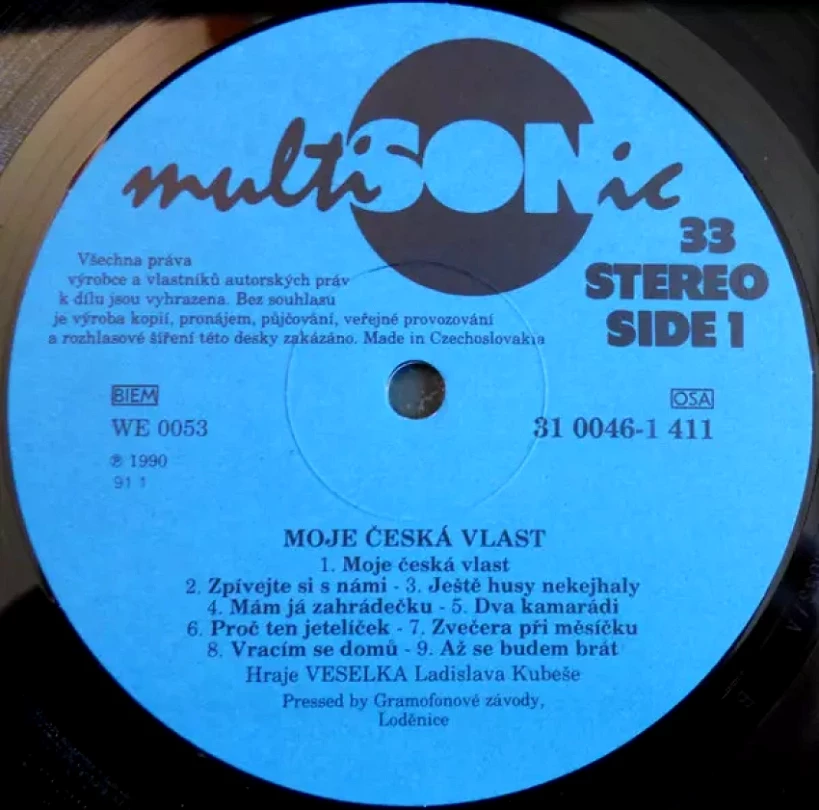 Levně Moje Česká Vlast (Veselka, 1991)
