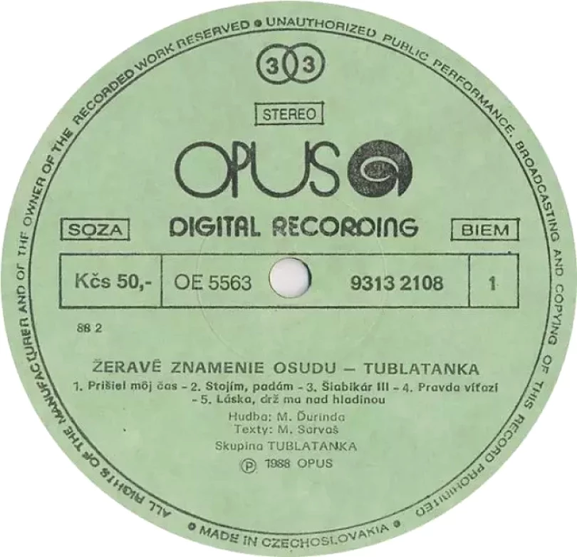 Levně Žeravé Znamenie Osudu (Tublatanka, 1988)