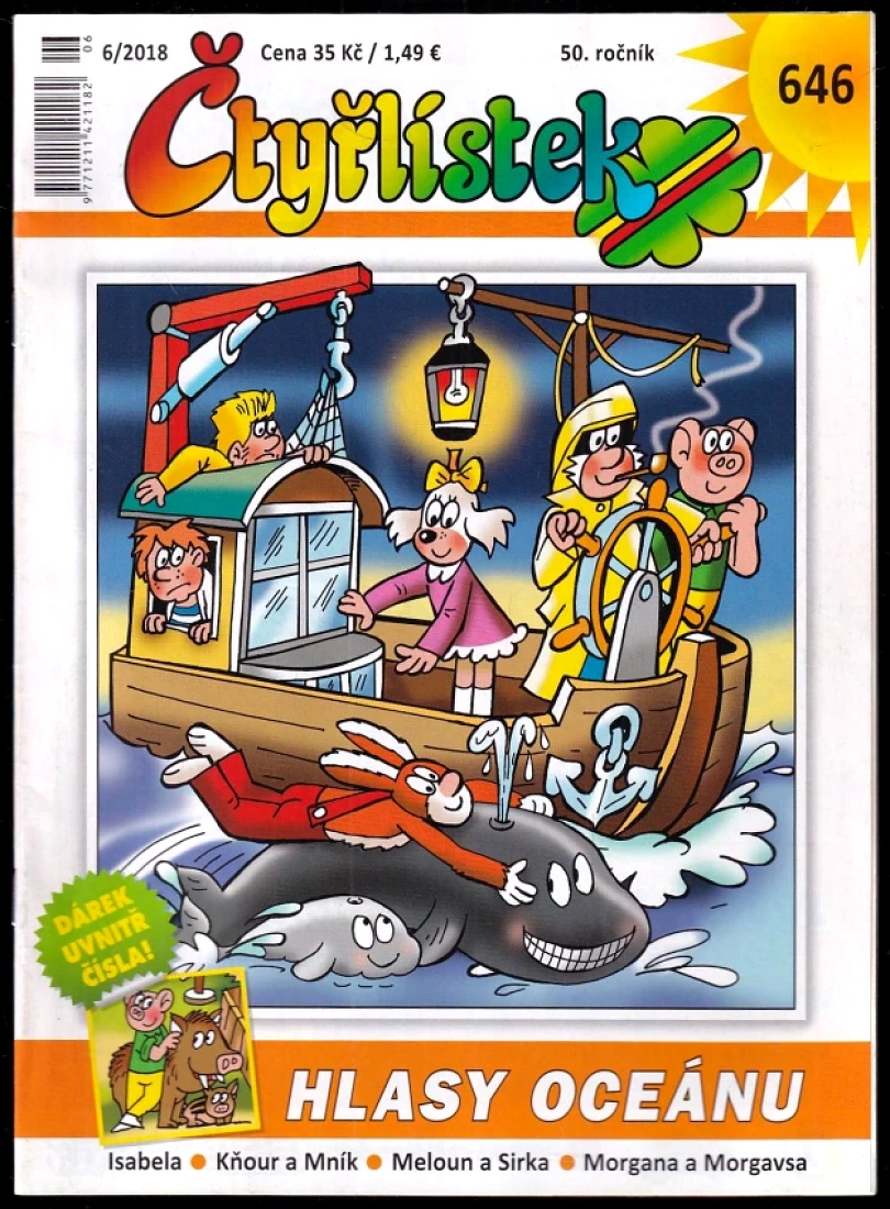 Hlasy oceánu, Čtyřlístek 646 (Jiří Poborák, 2018)