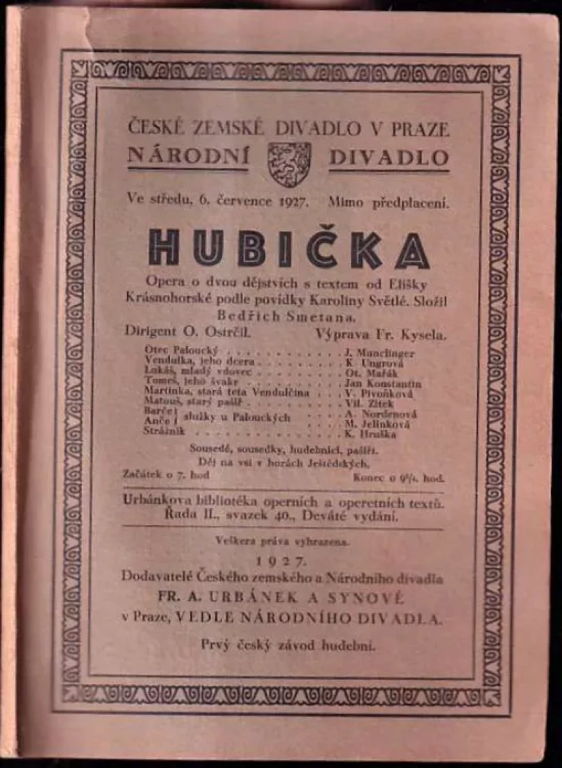 Levně Hubička (Eliška Krásnohorská, 1927)