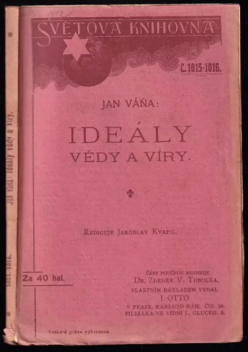 Ideály vědy a víry (Jan Váňa, 1912)