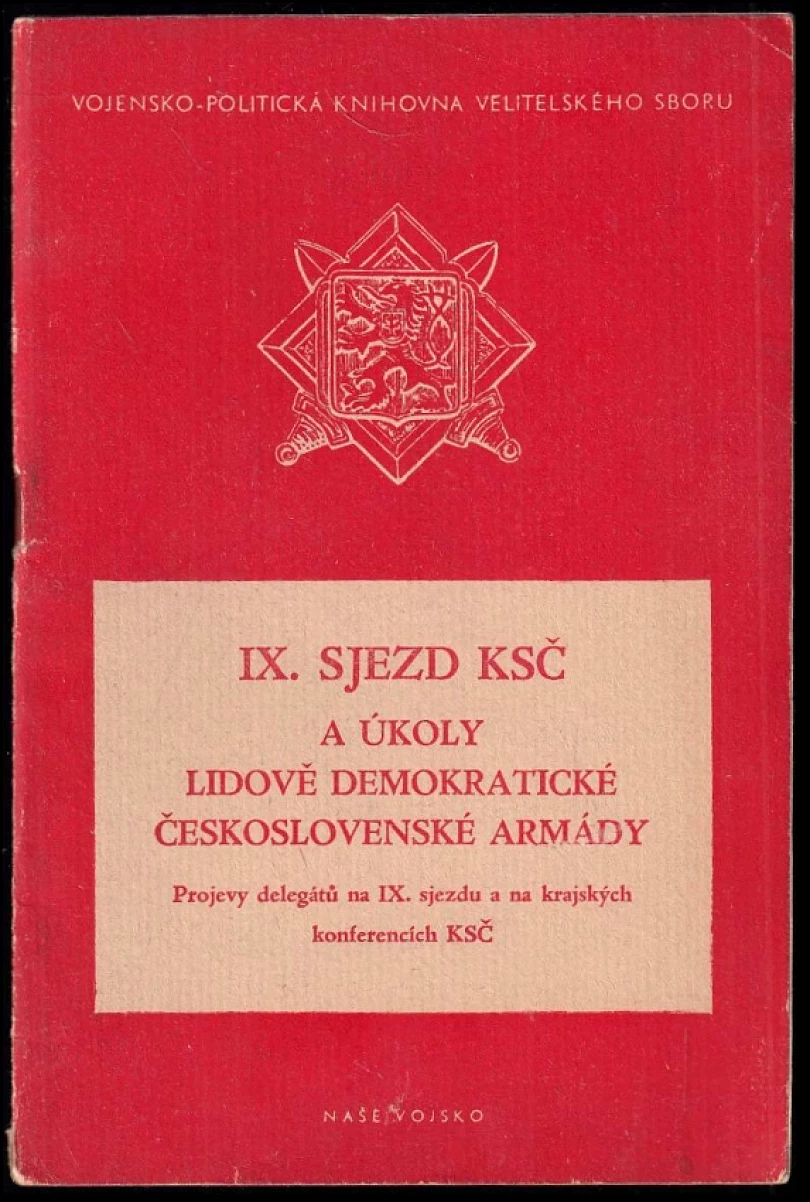 IX. sjezd KSČ a úkoly lidově demokratické československé armády (, 1949)