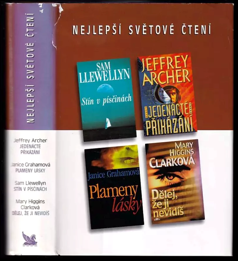 Levně Nejlepší světové čtení : Jedenácté přikázání + Stín v písčinách + Plameny lásky + Dělej, že ji nevidíš (Mary Higgins Clark, 2000)