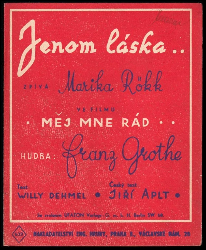 Levně Jenom láska-- (Franz Grothe, 1942)