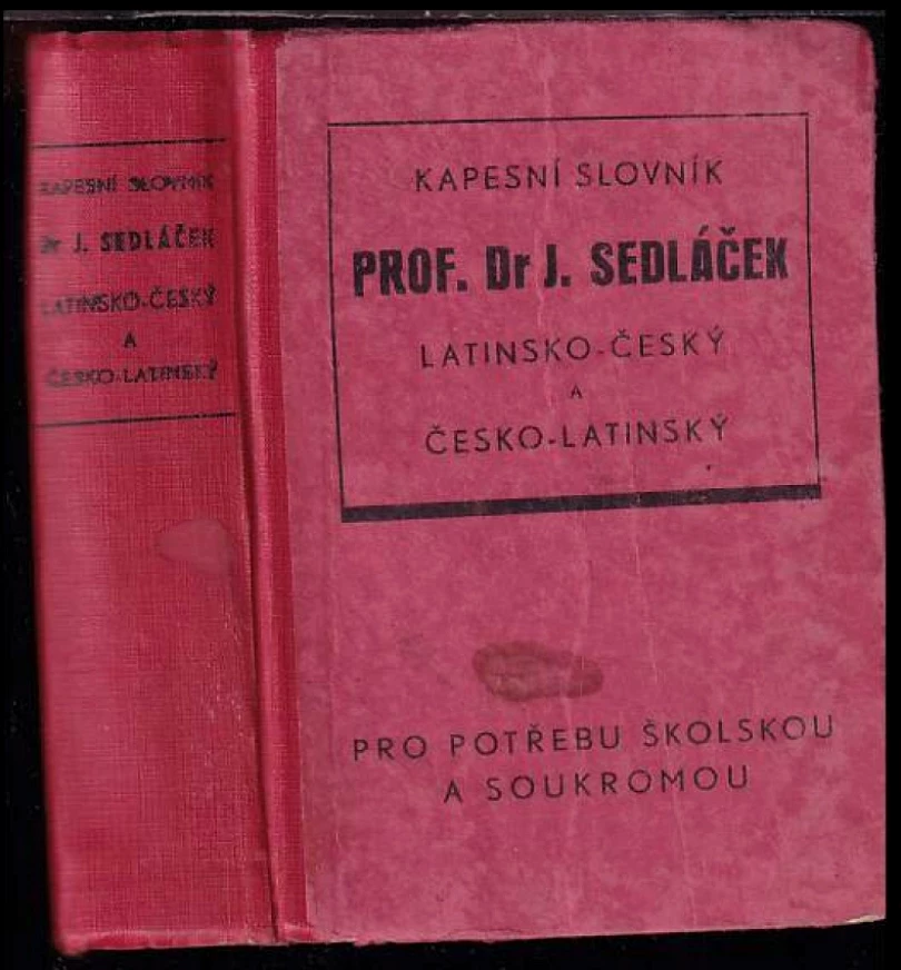 Kapesní slovník latinsko-český a česko-latinský (Josef Sedláček, 1947)