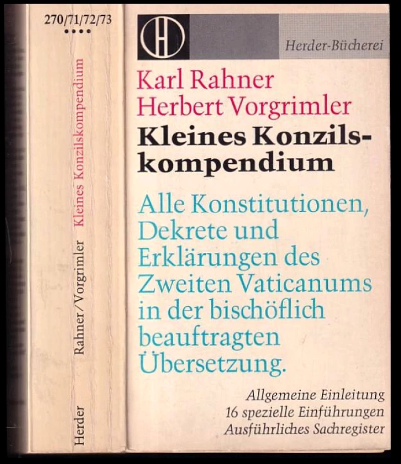 Levně Kleines Konzilskompendium (Karl Rahner, 1967)