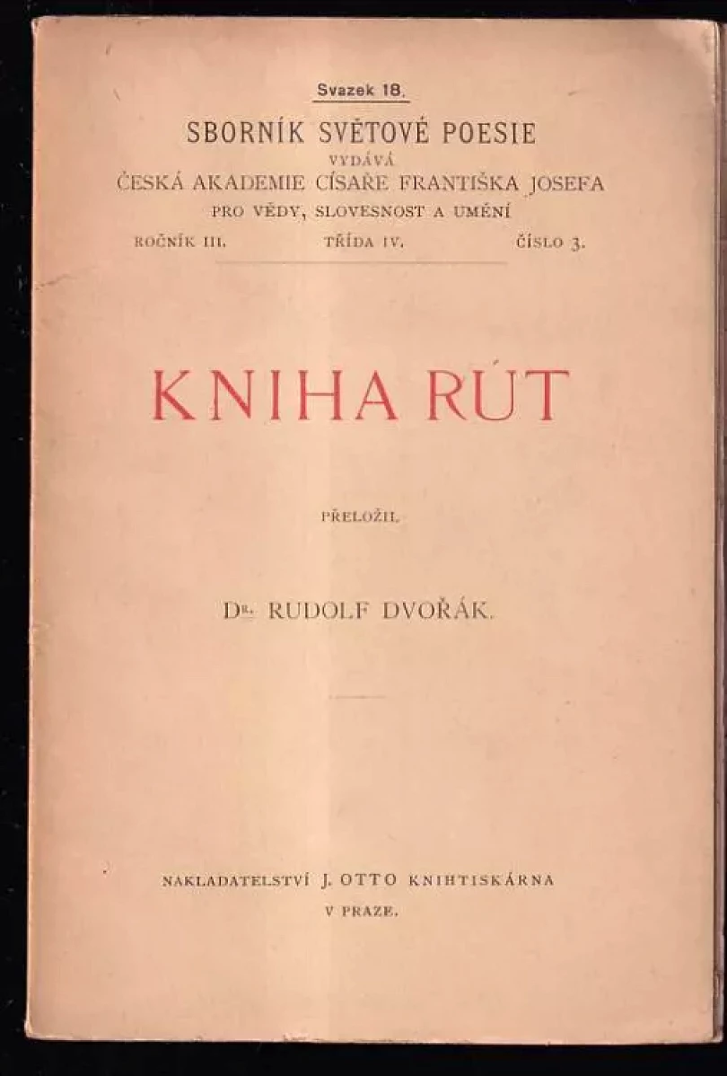 Levně Kniha Rút (, 1893)
