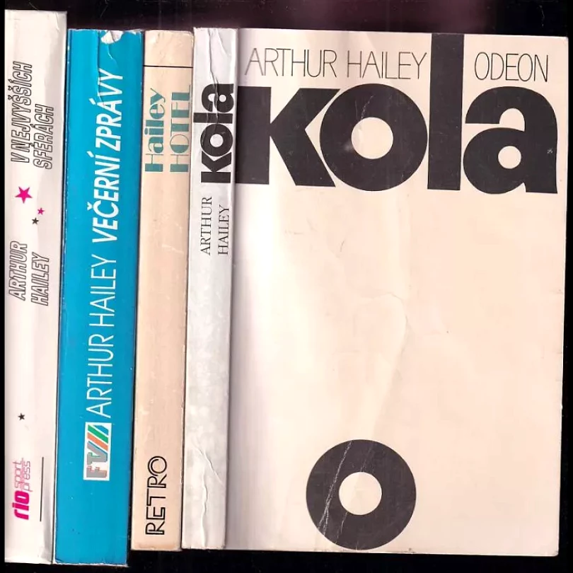 Levně KOMPLET Arthur Hailey 4X Večerní zprávy + Hotel + Kola + V nejvyšších sférách (Arthur Hailey, 1979)