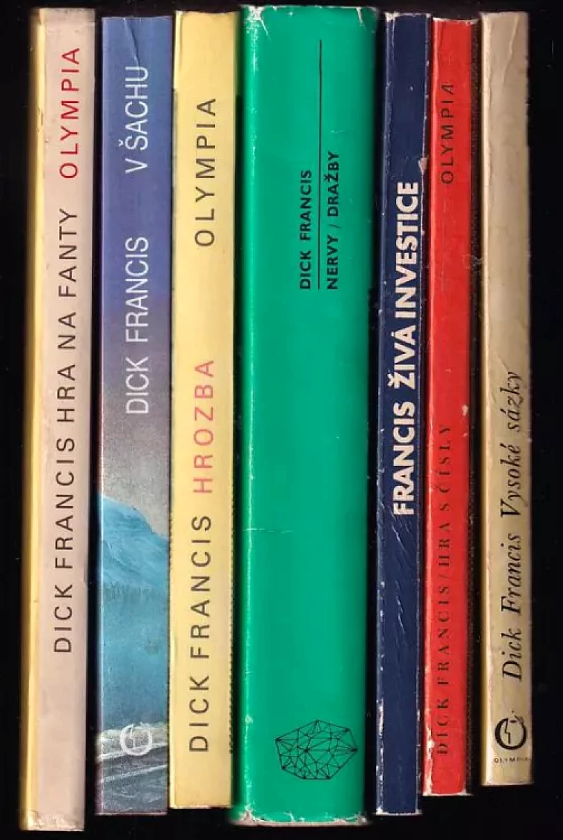 Levně KOMPLET Dick Francis 7X Živá investice + Hra s čísly + Vysoké sázky + Hra na fanty + V šachu + Hrozba + Nervy ; Dražby (Dick Francis, 1979)