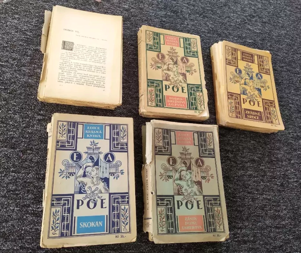 Levně Edgar Allan Poe I - V - Zrádné srdce + Dobrodružství A.G. Pyma + Maska červené smrti + Zánik domu Usherova + Skokan (Edgar Allan Poe, 1927)